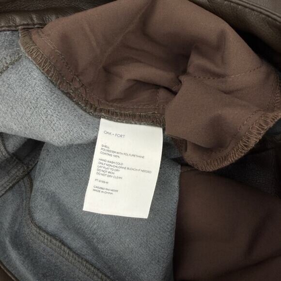 Oak+Fort Slim Fit Vegan Leather Pant In Turkish Coffee Size 0 - Picture 9 of 9